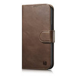 iCarer Oil Wax Wallet Case 2in1 iPhone 14 Pro Max Flip Leather Cover Anti-RFID Brown (WMI14220724-BN)