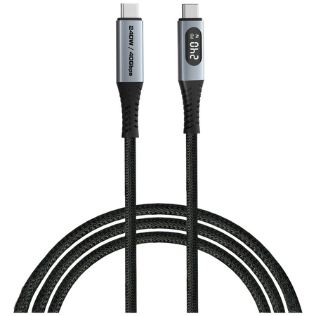 Kabel Verbatim Sync & Charge USB-C do    USB-C 40Gb/s 240W wyświetlacz 120cm czarny 31849