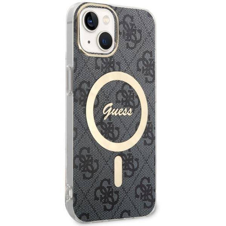 Guess nakładka do iPhone 14 6,1" GUHMP14SH4STK czarna hardcase Magsafe IML 4G