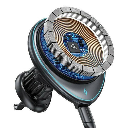 Uchwyt z Ładowaniem Indukcyjnym 15W do Kratki Nawiewu USAMS US-CD222 CD222ZJ01 czarny