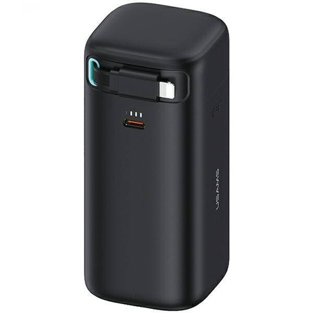 USAMS Powerbank ze zwijanym kablem Lightning 18000 mAh PD45W Fast Charge XMF Series czarny/black 20KCD21701 (US-CD217)