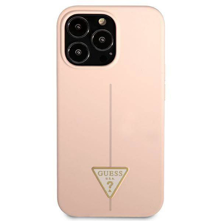 Guess GUHCP13XSLTGP iPhone 13 Pro Max 6,7 &quot;rosa / rosa Hardcase Silikondreieck