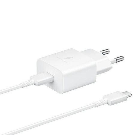 Samsung ładowarka sieciowa USB Typ C 15W PD AFC + kabel USB Typ C biały (EP-T1510XWEGEU)