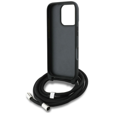 KARL LAGERFELD futerał do IPHONE 16 PRO KLHCP16LPGGRMPCG kompatybilny z MagSafe (CRSSBY Grained PU W/ Pattern & Logo) szary