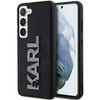 Karl Lagerfeld 3D Rubber Glitter Logo Hülle für Samsung Galaxy S23+ – Schwarz