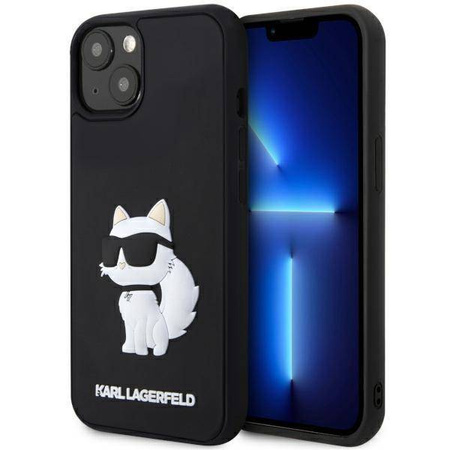 Karl Lagerfeld KLHCP14M3DRKHNK iPhone 14 Plus 6,7&quot; schwarz/schwarzes Hardcase Rubber Choupette 3D