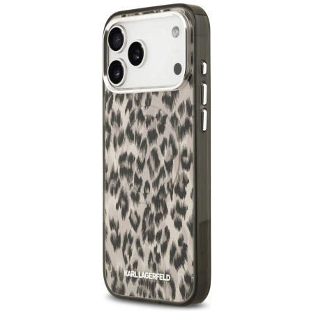 Karl Lagerfeld IML Leopard Pattern MagSafe Case for iPhone 17 Pro Max - Brown