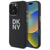 Original Handyhülle IPHONE 16 PRO DKNY Hardcase Liquid Silicone Metal Logo (DKHCP16LSMCBSK) schwarz