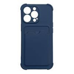 Card Armor Case etui pokrowiec do iPhone 12 Pro Max portfel na kartę silikonowe pancerne etui Air Bag granatowy
