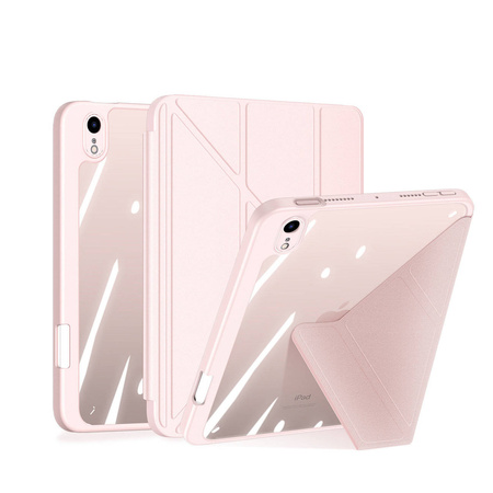 Dux Ducis Magi Hülle für iPad mini 2021 Smart Cover mit Ständer und Aufbewahrung für Apple Pencil Pink
