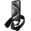BMW M Edition Carbon Tricolor Lines &amp; Strap Hülle für iPhone 15 Pro Max – Schwarz