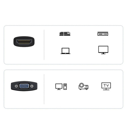 Baseus Lite Series Plug HDMI to VGA Adapter white (WKQX010002)