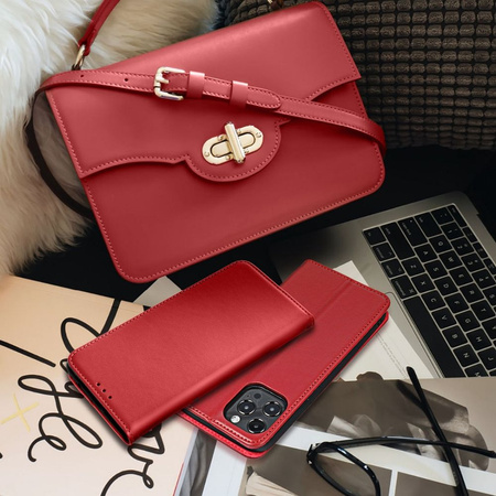 Kabura SMART PRO Book skórzana do IPHONE 17 Pro Max bordowy