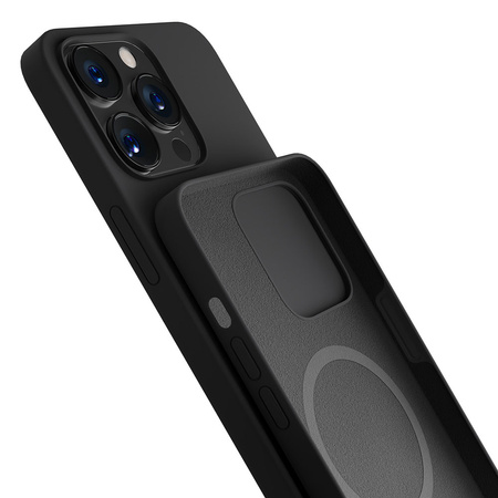 Etui 3mk Hardy Silicone MagCase na iPhone 15 Pro Max - grafitowe