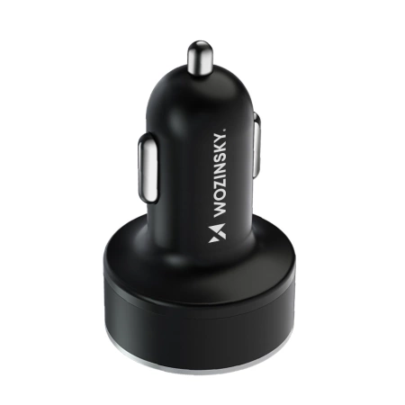 Wozinsky WDCCB Autoladegerät mit Display 50W 2xUSB-C / 2xUSB-A - Schwarz
