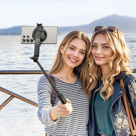 HOCO uchwyt selfie magnetyczny z pilotem bezprzewodowym tripod K25 czarny