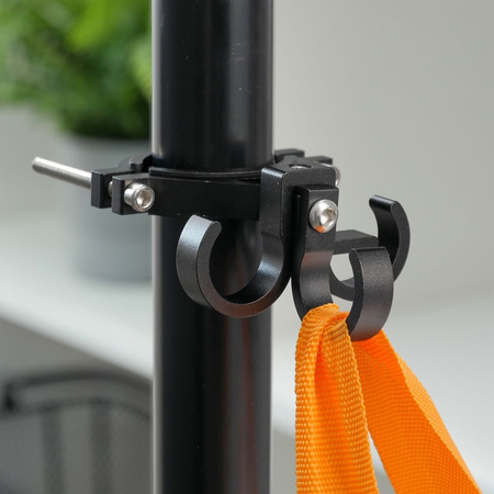 Hak uchwyt na zakupy potrójny do roweru / hulajnogi aluminiowy FS366-001 czarny