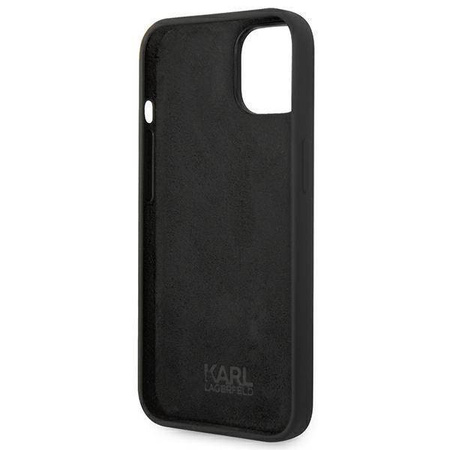 Original Case IPHONE 14 PLUS Karl Lagerfeld Harcase Silicone Karl's Head black