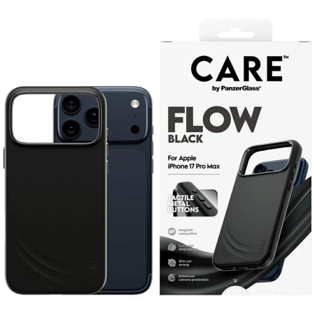Etui CARE by PanzerGlass Feature FLOW MagSafe na iPhone 17 Pro Max - czarne