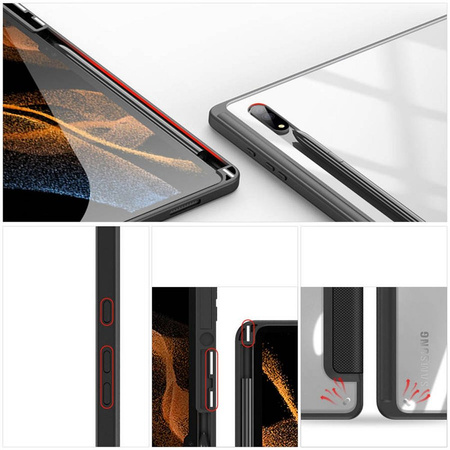 Schutzhülle SAMSUNG GALAXY TAB S8 ULTRA 14.6 X900 / X906 Dux Ducis Toby mit Klappe Bücher Kunstleder schwarz