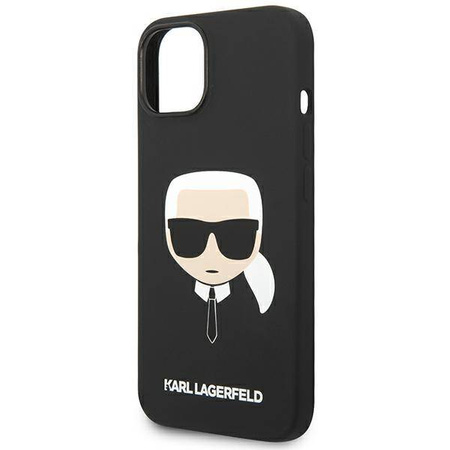 Original Case IPHONE 14 Karl Lagerfeld Hardcase Silicone Karl`s Head black