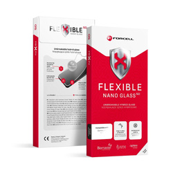 Forcell Flexible 5D - szkło hybrydowe do Samsung Galaxy S24 Ultra czarny (Hot Bending) - działający czytnik