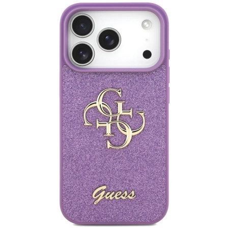 Guess Fixed Glitter Big 4G case for iPhone 17 Pro - purple