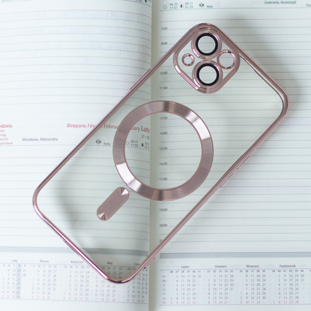 Nakładka Color Chrome Mag do iPhone 16 Pro 6,3&quot; różowo-złota