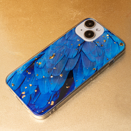 Nakładka Gold Glam do iPhone 14 Pro 6,1" Blue