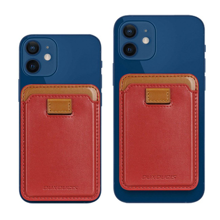Dux Ducis Magnetic Leather Wallet magnetyczny portfel MagSafe do iPhone blokada RFID czerwone