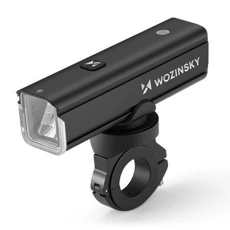 Zestaw lampek rowerowych Wozinsky WSBLB3 przednia (1000 lm) i tylna USB-C - czarny