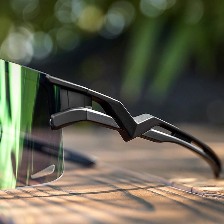 Rockbros Radsportbrille Photochrom, mit UV-Schutz und Korrektureinsatz - Transparent Schwarz