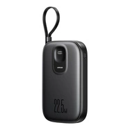 Joyroom JR-PBF18 22,5 W 10000 mAh Powerbank mit integriertem Lightning Kabel + USB-C-Kabel 0,25 cm - Schwarz