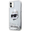 Karl Lagerfeld KLHCN61LNCHCS iPhone 11/ XR Silber/Silber Hardcase Glitter Choupette Head
