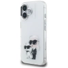 Etui Karl Lagerfeld IML Aquarelle Karl & Choupette & Logo na iPhone 16 - białe