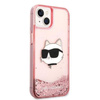 Karl Lagerfeld Liquid Glitter NFT Choupette Head - Etui iPhone 14 Plus (różowy)