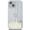 Oryginalne Etui GUESS Hardcase GUHCP15MLFCSEGT do iPhone 15 Plus (Liquid Glitter Gold Stripes / transparent)