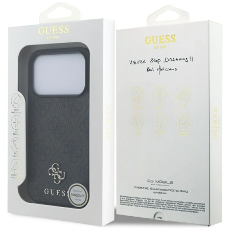 Guess 4G Small Classic Logo MagSafe case for iPhone 17 Pro - black