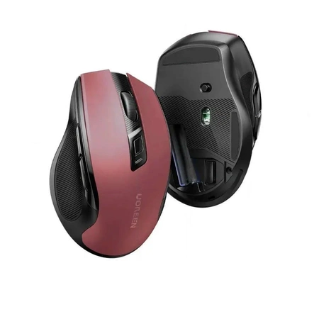 Ugreen MU006 kabellose optische Maus USB 2,4 GHz / Bluetooth 5.0 4000 DPI – rot