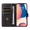 Leather Book Case für iPhone 16 Pro Max – Schwarz