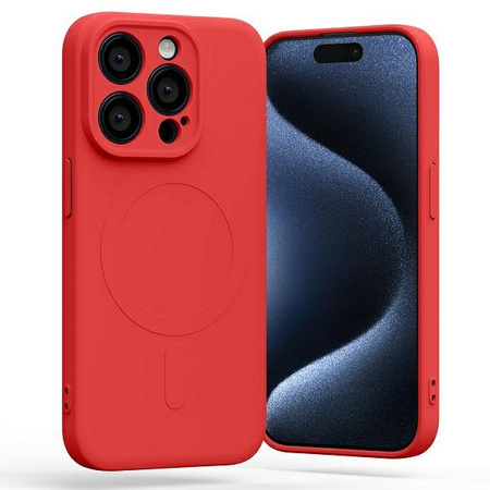 Mercury MagSafe Semi-Silicone iPhone 15Pro 6,1" czerwony /red