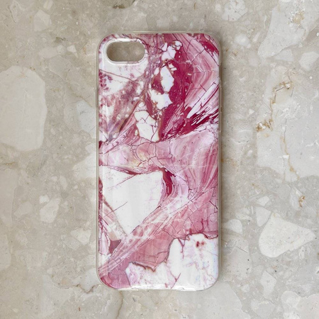 Wozinsky Marble żelowe etui pokrowiec marmur Samsung Galaxy A02s EU różowy