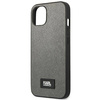 Oryginalne Etui IPHONE 13 MINI Karl Lagerfeld Hardcase Saffiano Plaque (KLHCP13SSFMP2DG) srebrne
