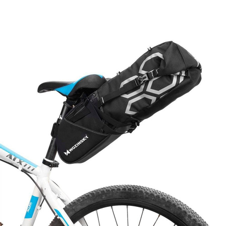 Wozinsky duża pojemna torba rowerowa pod siodełko 12 L czarny (WBB9BK)