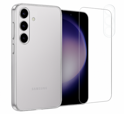 Etui do Samsung S24 FE + Szkło na ekran + Szkło na aparat