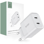 Wall Charger PD 20W 2x USB-C Tech-Protect C20W white