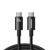 Baseus Tungsten Gold USB-C 3.2 / USB-C 3.2-Kabel 100 W 4K 60 Hz 1,5 m – Schwarz