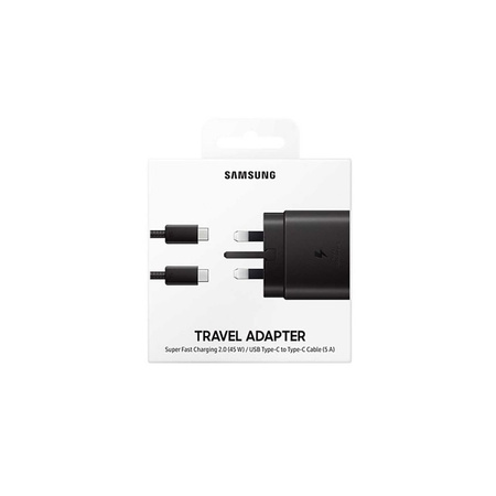 SAMSUNG ŁADOWARKA SIECIOWA TYP-C PD EP-T4511 45W CZARNY 3A + KABEL TYP-C - TYP-C - UK connector