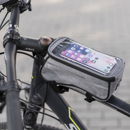 Wodoodporna torba rowerowa z osłoniętym uchwytem na telefon Model01 czarna