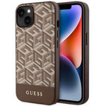 Guess GUHMP14MHGCFSEW iPhone 14 Plus 6.7&quot; brown/brown hard case GCube Stripes MagSafe